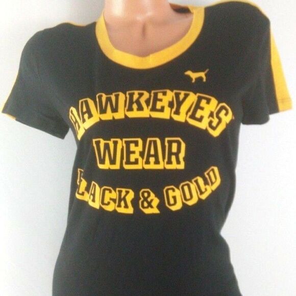 1130  LARGE VICTORIA'S SECRET PINK SEQUIN RARE HAWKS T SHIRT NWT - Picture 2 of 5